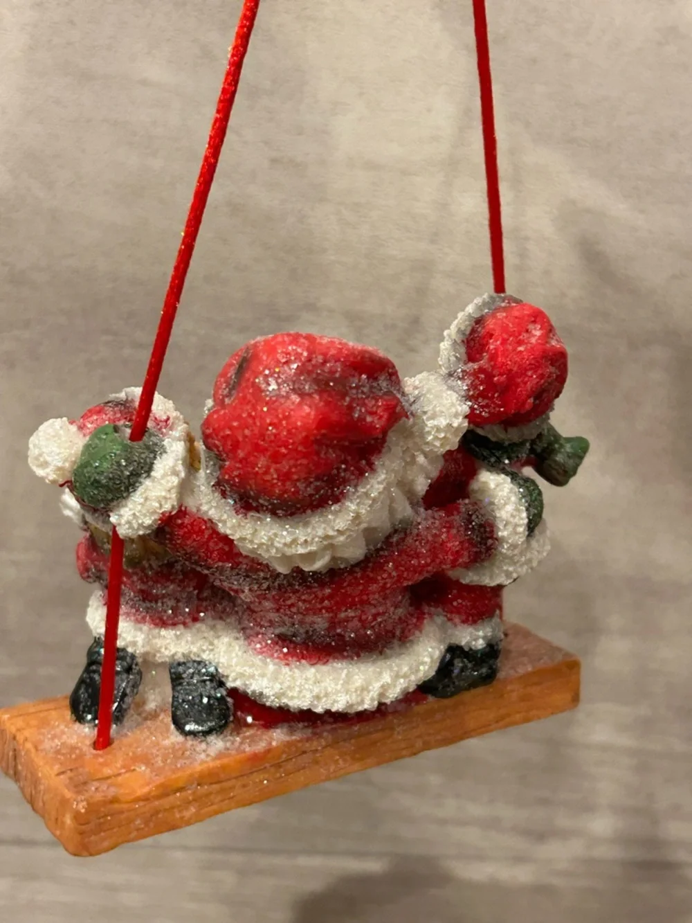 Vintage Santa on a Swing Christmas Decoration